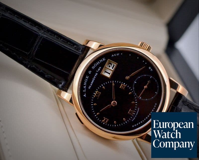 Image of A. Lange and Sohne Lange 1 18K Rose Gold Black Dial 