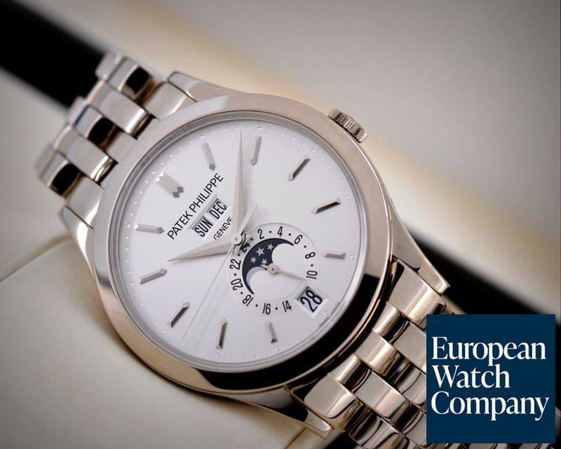 Image of Patek Philippe Annual Calendar Silver Dial 18K White Gold / Bracelet