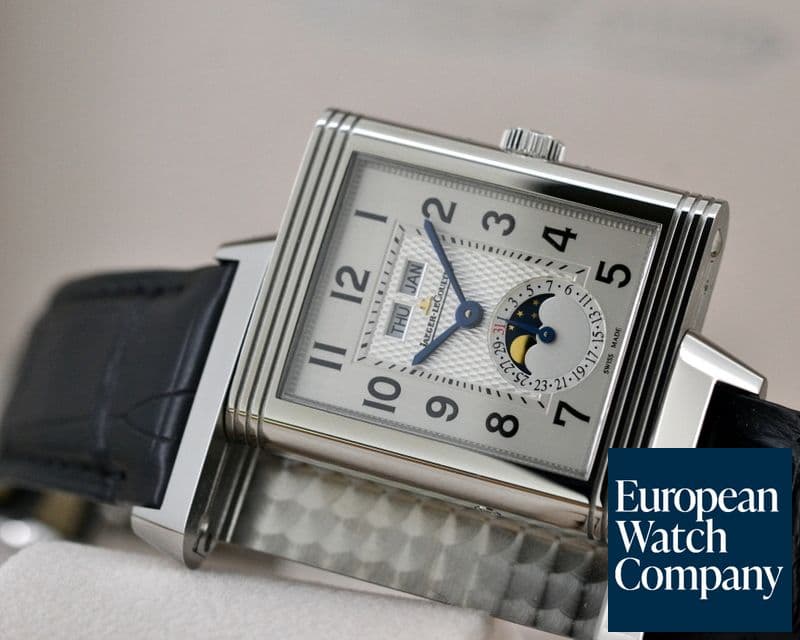 Image of Jaeger LeCoultre Reverso Grande Calendar SS Silver Dial 