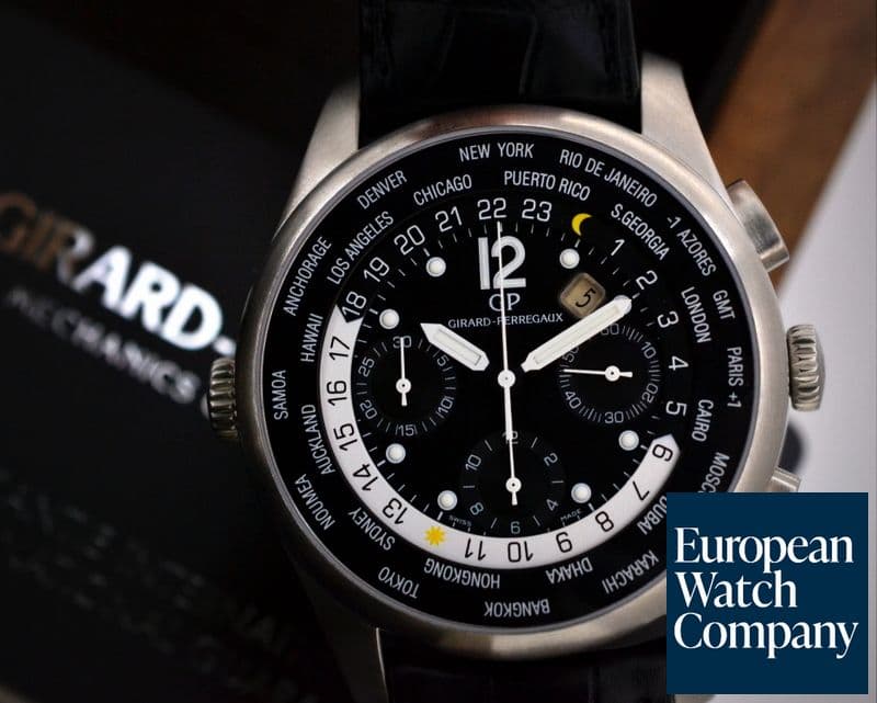Image of Girard Perregaux World Time WW.TC Chronograph 
Black Dial SS