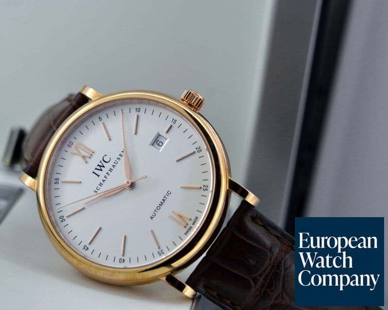 Image of IWC Portofino Automatic Rose Gold Silver Dial 