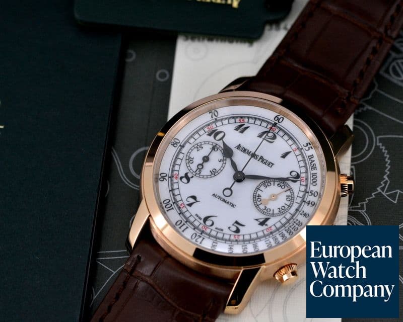 Image of Audemars Piguet Jules Audemars Chronograph White Dial 18K Rose Gold 