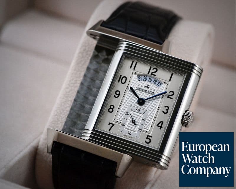 Image of Jaeger LeCoultre Grande Reverso 986 Duo Date SS / Alligator 