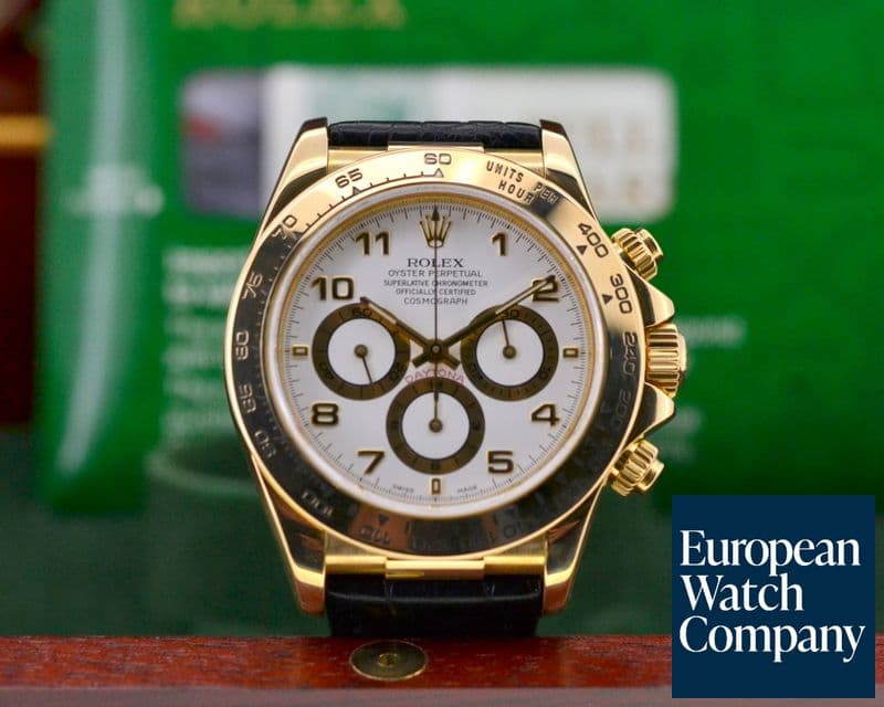 Image of Rolex Daytona White Arabic Dial 18K Yellow Gold / Zenith 