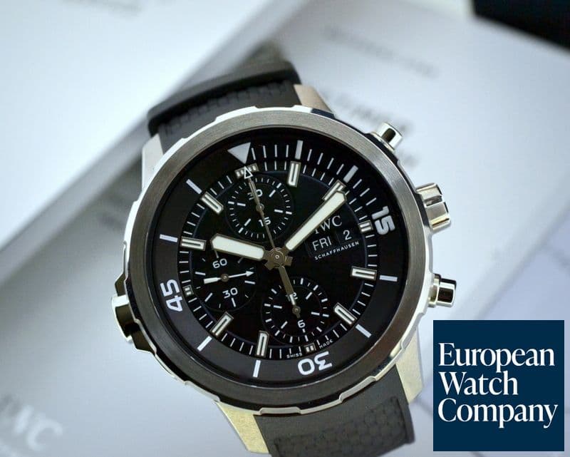 Image of IWC Aquatimer Chronograph SS / Rubber Black Dial 
