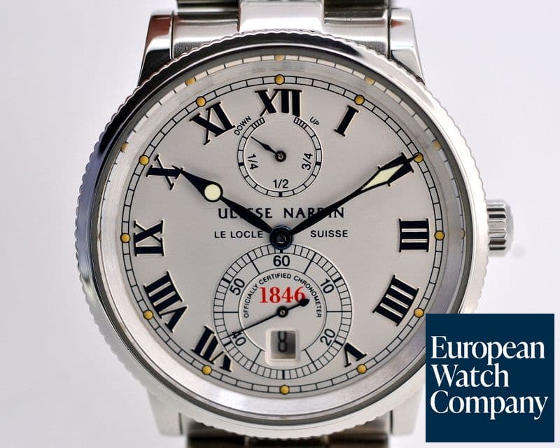 Image of Ulysse Nardin Marine Chronometer 1846 Silver Dial SS / SS