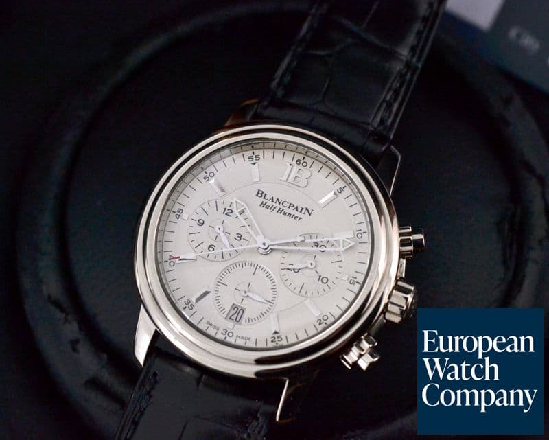 Image of Blancpain Leman Chronograph Half Hunter 18K White Gold