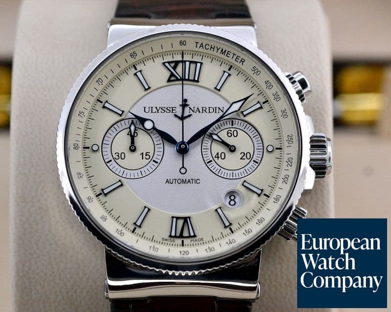 Image of Ulysse Nardin Maxi Marine Chronograph Ivory Dial SS / Strap
