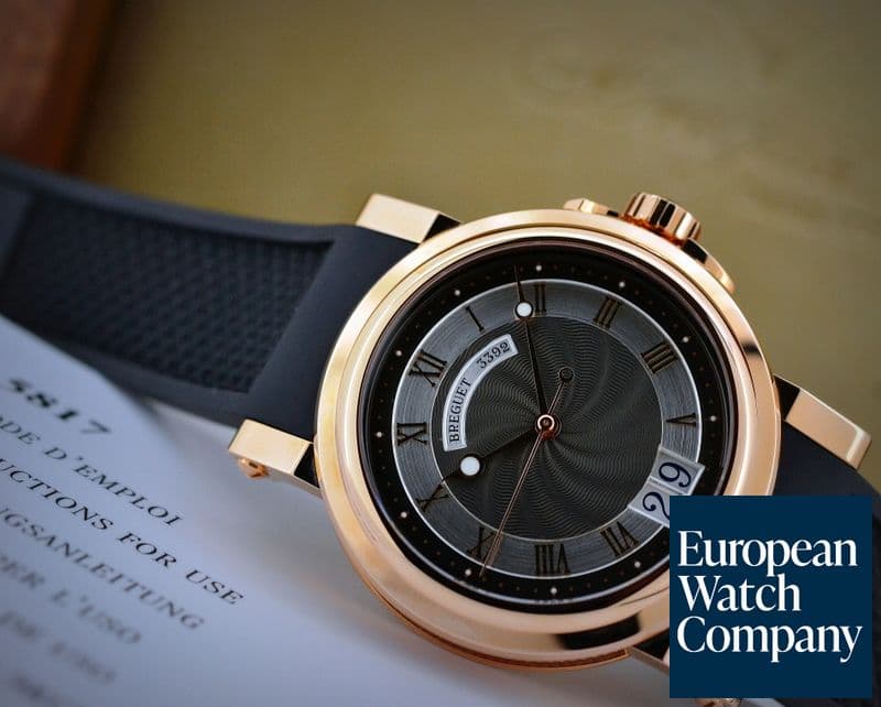Image of Breguet Marine Automatic Big Date 18K Rose Gold / Rubber