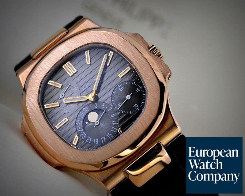 Image of Patek Philippe Jumbo Nautilus Power Reserve Moon 18K Rose Gold