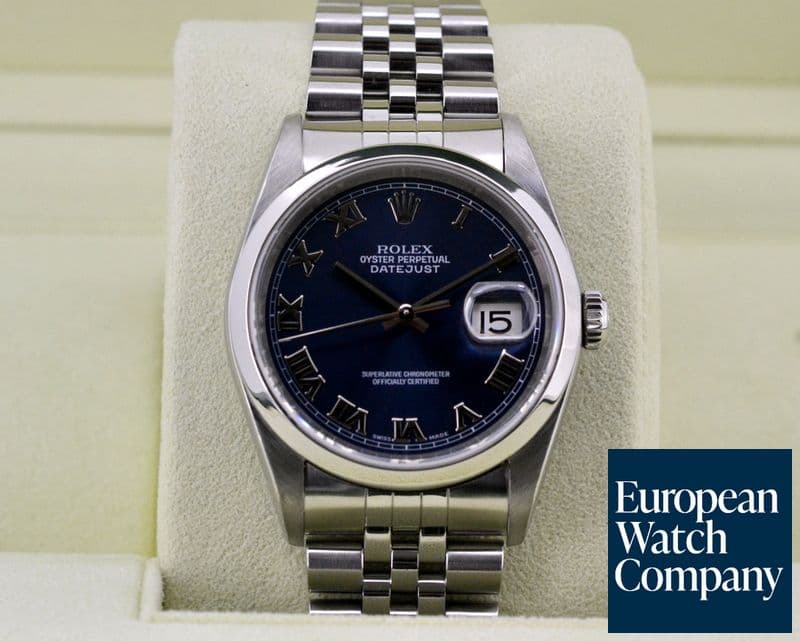 Image of Rolex Datejust Blue Roman Dial SS 

