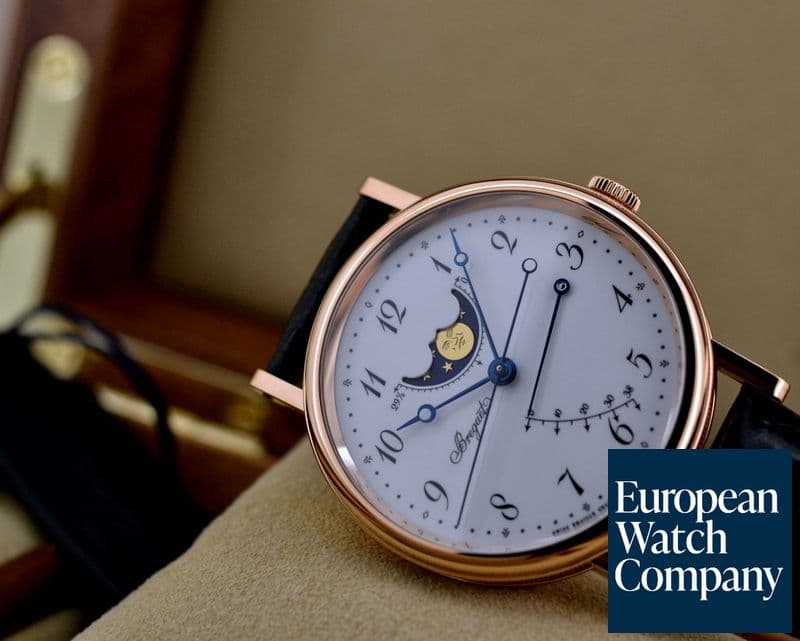 Image of Breguet Classique Moonphase 18K Rose Gold Enamel Dial