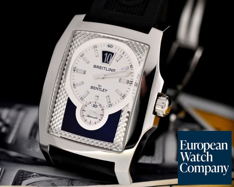 Image of Breitling Bentley Flying B Silver and Black Dial SS / Rubber