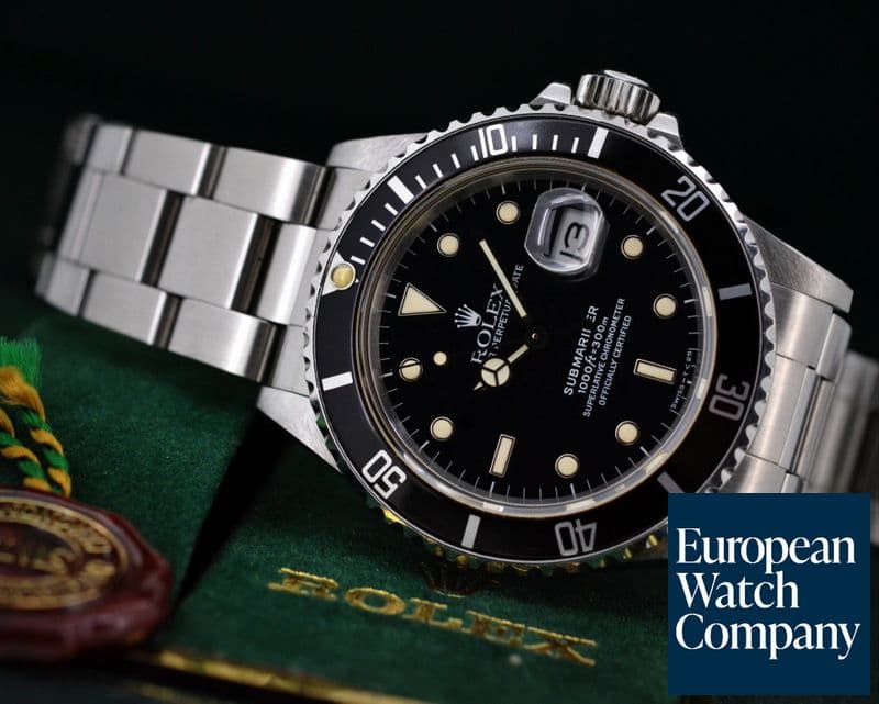 Image of Rolex Submariner "Transitional" SS Black Dial