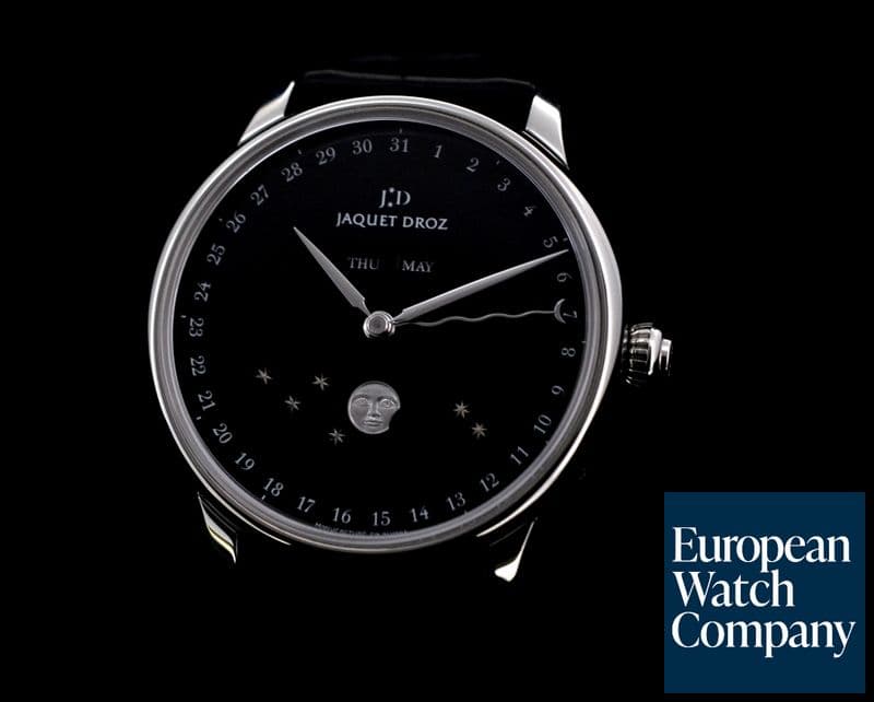 Image of Jaquet Droz Astrale Eclipse Black Dial SS/ Strap
