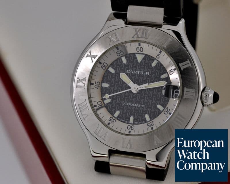 Image of Cartier Autoscaph 21 SS / Rubber