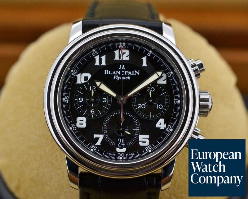 Image of Blancpain Leman Flyback Black Dial SS 