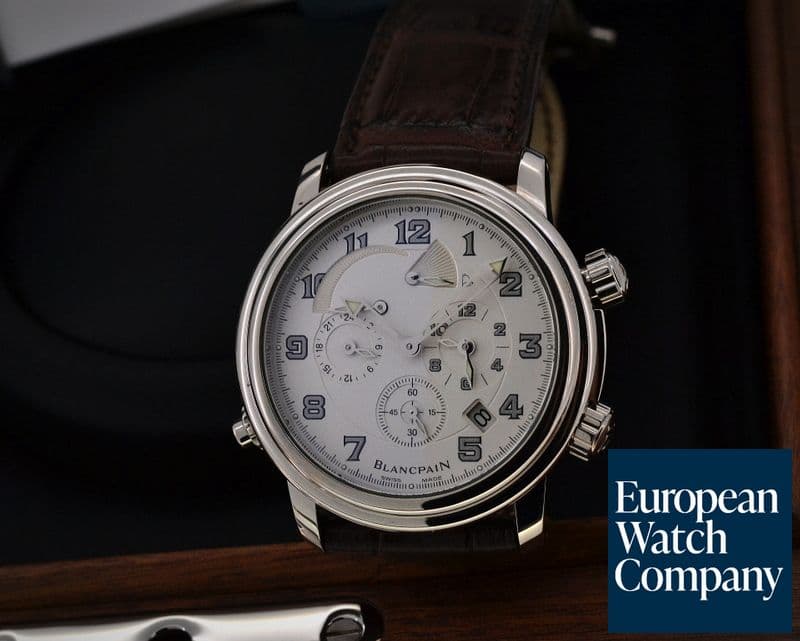 Image of Blancpain Leman Reveil GMT 18K White Gold / Silver Dial