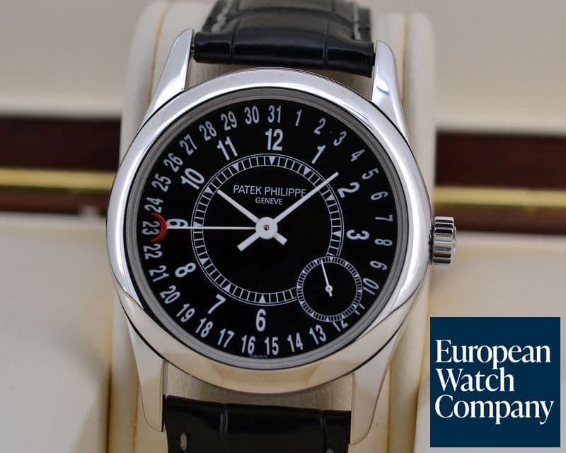 Image of Patek Philippe Calatrava Black Dial 18K White Gold / Deployant