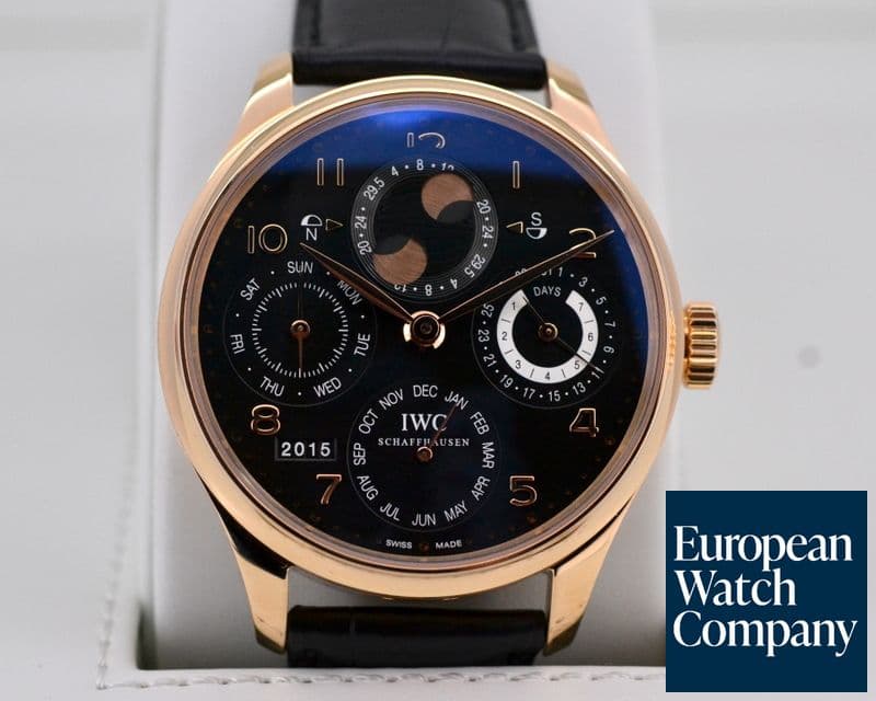 Image of IWC Portuguese Perpetual Calendar Double Moon 18K Rose Gold