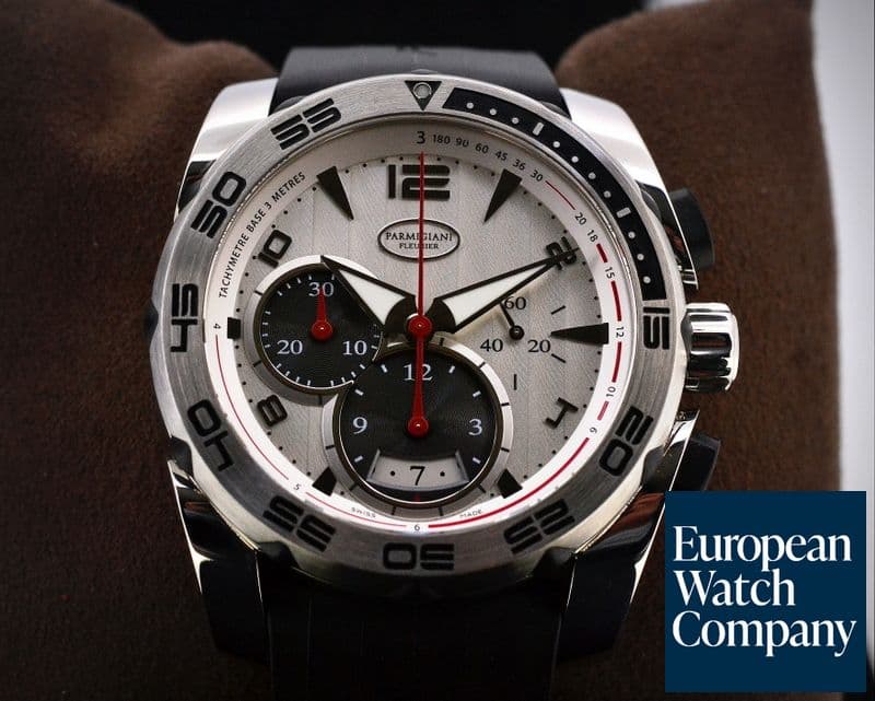 Image of Parmigiani Parmigiani Pershing 45 Silver Dial SS / Rubber 
