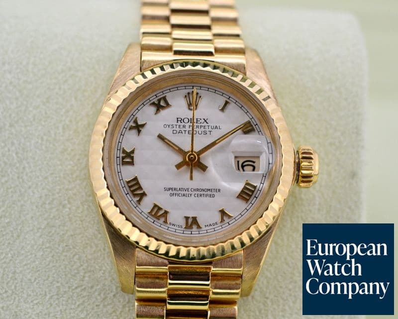 Image of Rolex Datejust President Ladies 18K Yellow Gold Pyramid Dial