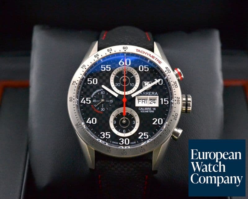 Image of TAG Heuer Carrera Day Date Chronograph Titanium / Leather 