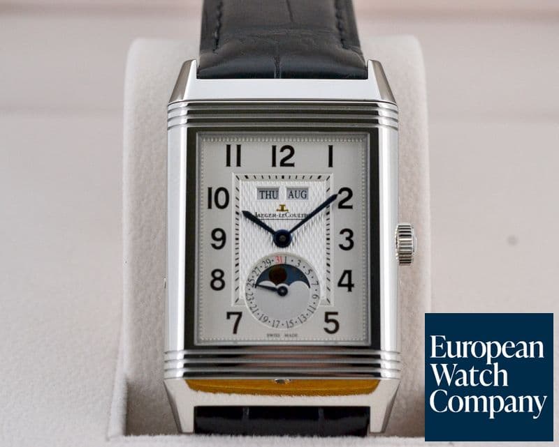 Image of Jaeger LeCoultre Reverso Grande Calendar SS Silver Dial 