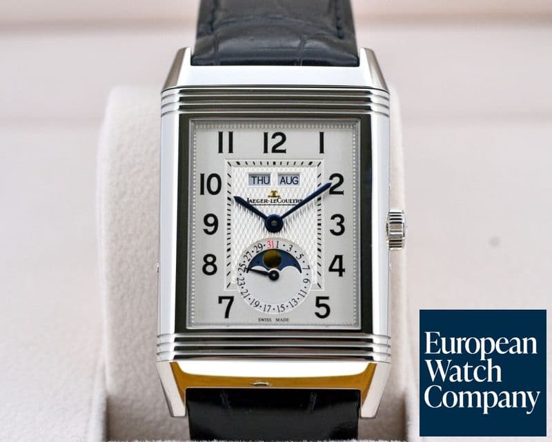 Image of Jaeger LeCoultre Reverso Grande Calendar SS Silver Dial 