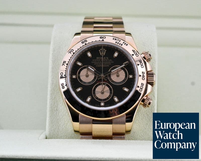 Image of Rolex Daytona Everose Black Dial 18K Rose Gold / Bracelet