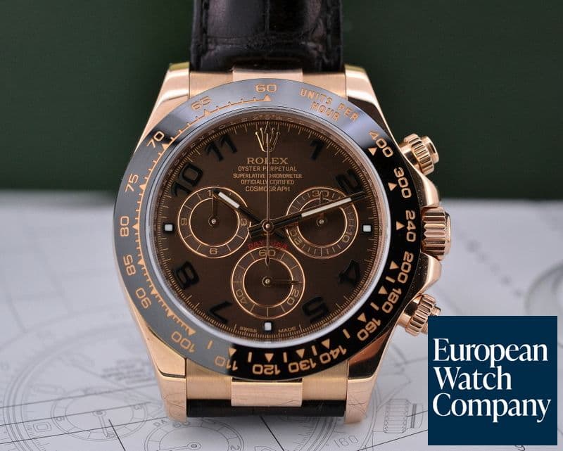Image of Rolex Cosmograph Daytona 18K Rose Gold / Chocolate Dial 