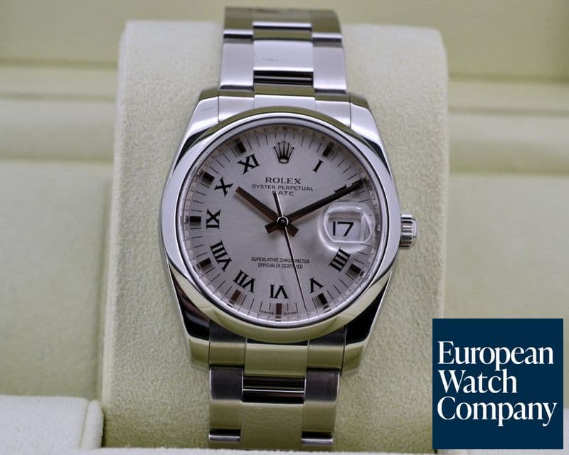 Image of Rolex Oyster Date Silver Roman Dial SS 