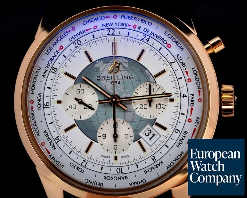 Image of Breitling TransOcean Chronograph Unitime 18K Rose Gold 