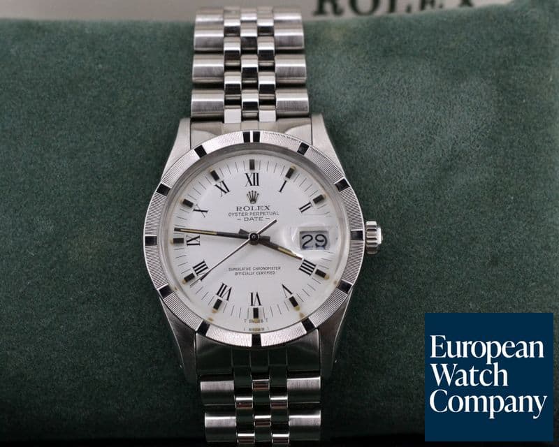 Image of Rolex Date White Roman Dial SS / Jubilee