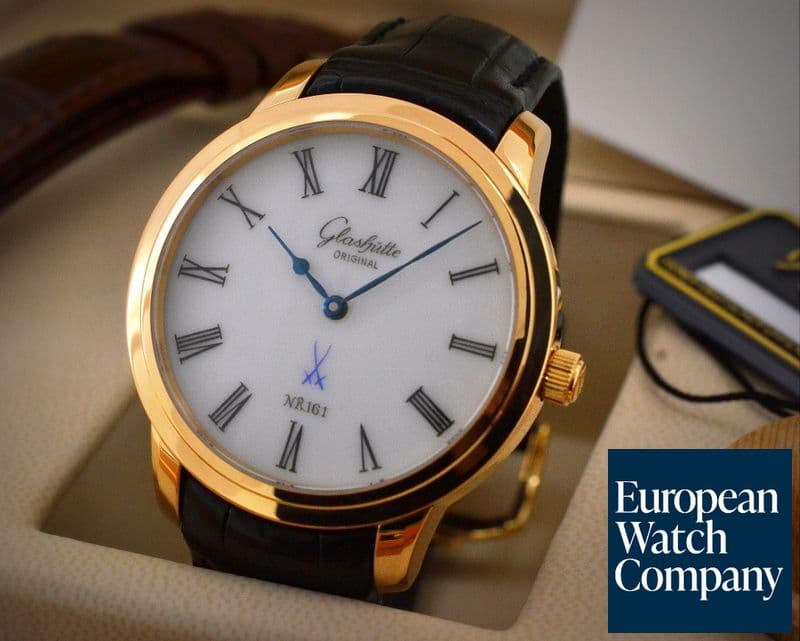 Image of Glashutte Original Senator Meissen Porcelain Dial 18K Rse Gold