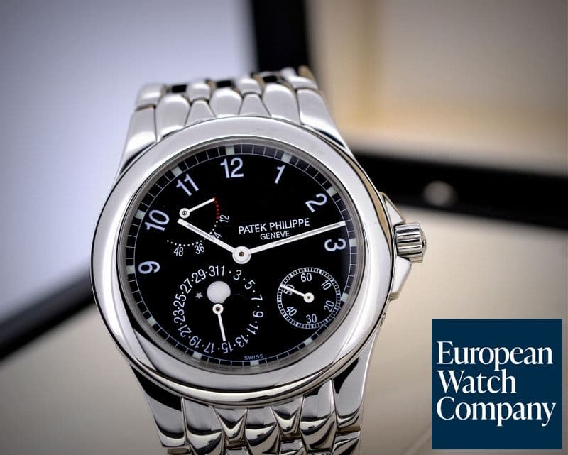 Image of Patek Philippe Power Reserve Moon Phase Black Dial SS / SS