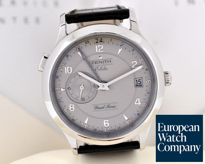 Image of Zenith Elite Dual Time SS Gray Dial