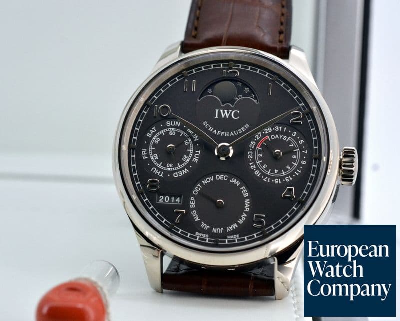 Image of IWC Portuguese Perpetual II Grey Dial 18K White Gold