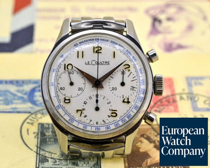 Image of Jaeger LeCoultre Vintage Manual Chronograph SS on JB Champion Bracelet