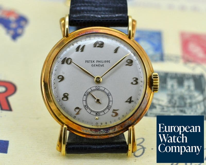 Image of Patek Philippe Vintage Calatrava Breguet Numerals Fancy Lugs 18K Yellow