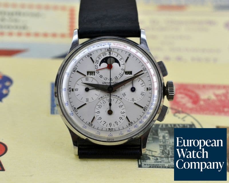 Image of Universal Geneve Tri-Compax Stainless Steel / Silver Dial