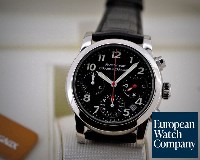Image of Girard Perregaux Classique Chronograph Black Dial SS / Strap