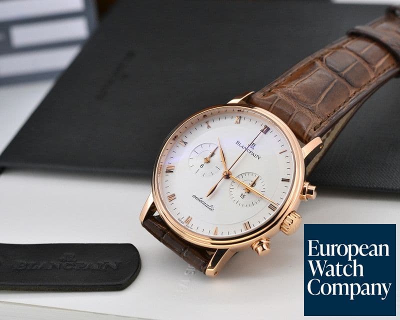 Image of Blancpain Villeret Chronograph 18K Rose Gold 