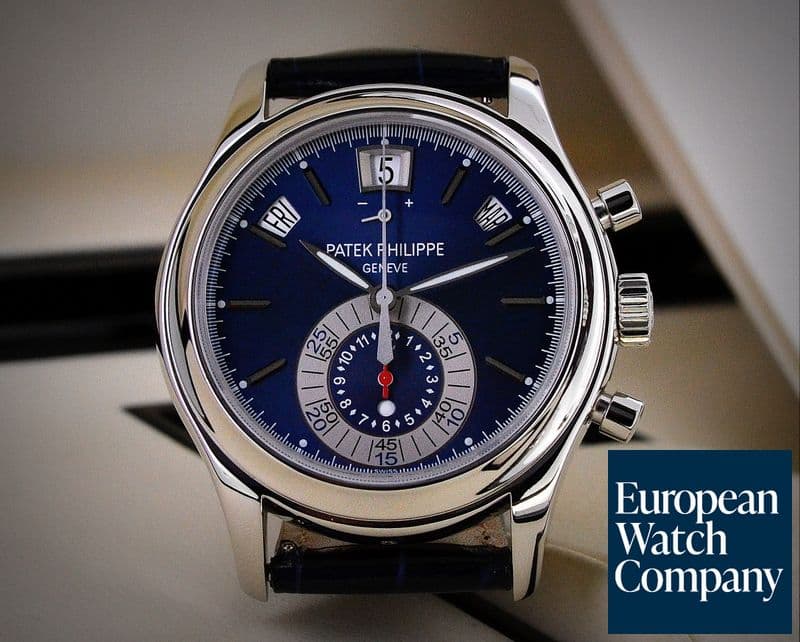 Image of Patek Philippe Annual Calendar Chronograph Platinum Blue Dial 
