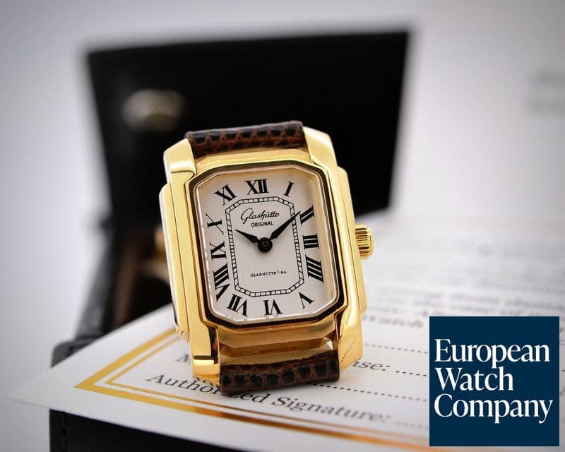 Image of Glashutte Original Karree Lady Manual Wind 18K Yellow Gold 