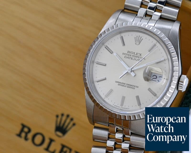 Image of Rolex Datejust Silver Stick Dial SS Jubilee 