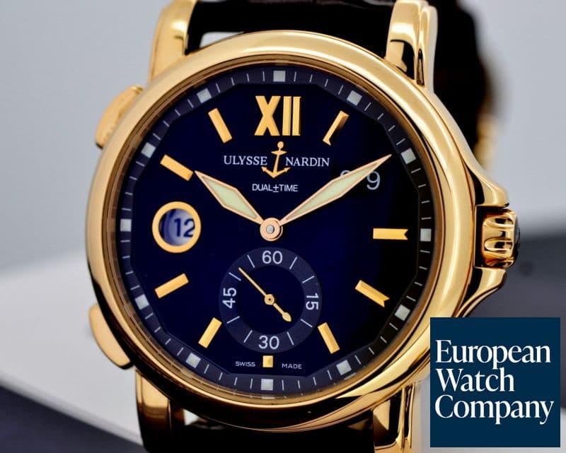 Image of Ulysse Nardin GMT Big Date Black Dial 18K Rose Gold / Bracelet