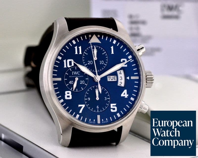 Image of IWC Pilot Chronograph "Le Petit Prince" Blue Dial 
