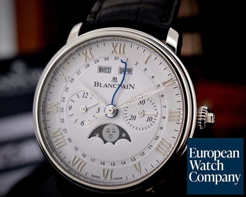 Image of Blancpain Villeret Single Pusher Chronograph Complete Calendar SS 