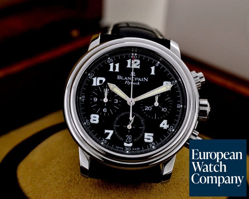 Image of Blancpain Leman Flyback Black Dial SS 